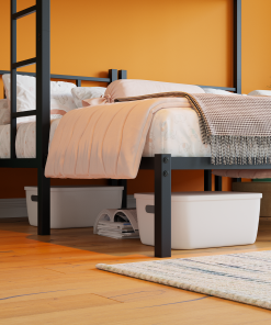 Metal Twin Over Twin Over Twin Bunk Bed