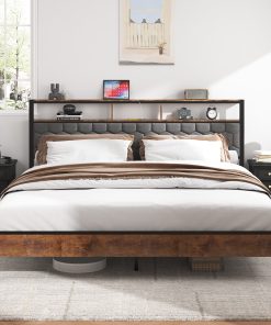 King Size Wooden Platform Bed Frame