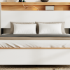 Queen Bed Stand With Charging Station All-Wood Bed Frame
