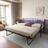 Twin Daybed with RGB LED Lights & Charging Station