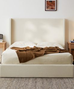 Carmen Upholstered Wingback Bed
