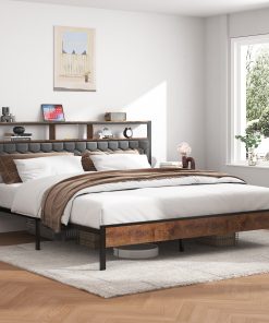 King Size Wooden Platform Bed Frame