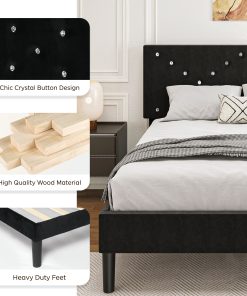 Upholstered Twin Size Platform Bed