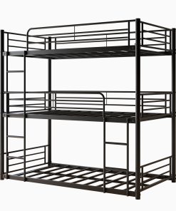Twin Over Twin Over Twin Metal Bunk Bed Platform Frame