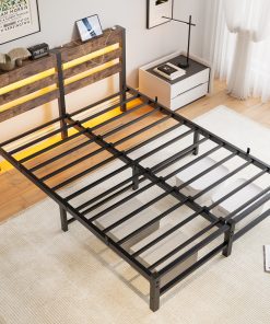 Queen Size Metal Bed Frame with Headboard
