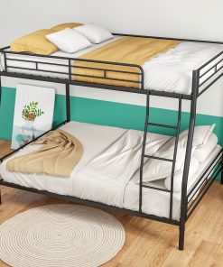 Heavy Duty Metal Full Over Queen Bunk Bed Frame