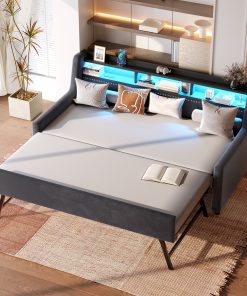 Upholstery Twin Size Daybed With Trundle