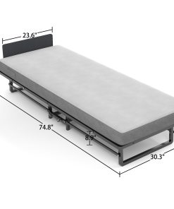 Metal Folding Bed Frame with Foam Mattress of Pockets
