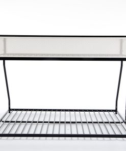 Metal Twin Over Full Bunk Bed with White Mesh Guard Rail