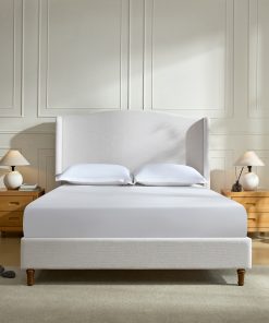 Hannah Upholstered Wingback Bed Queen Size