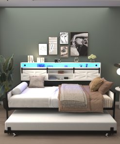 Farmhouse Twin Daybed With Trundle