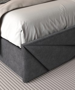 Full Bed Frame with Storage Headboard and Charging Station