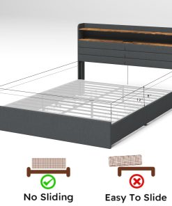 Full Bed Frame With 4 Storage Drawers