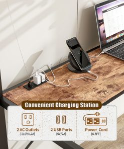 Twin Size Loft Bed with L Shaped Desk and Shelves