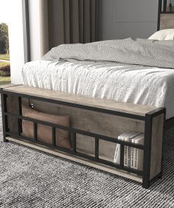 Twin Bed Frames with Charging Station and LED Light