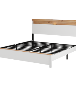 King Bedstead With Charging Station All Wood Bed Frame