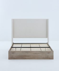 Shelton Upholstered Wingback Bed, Queen