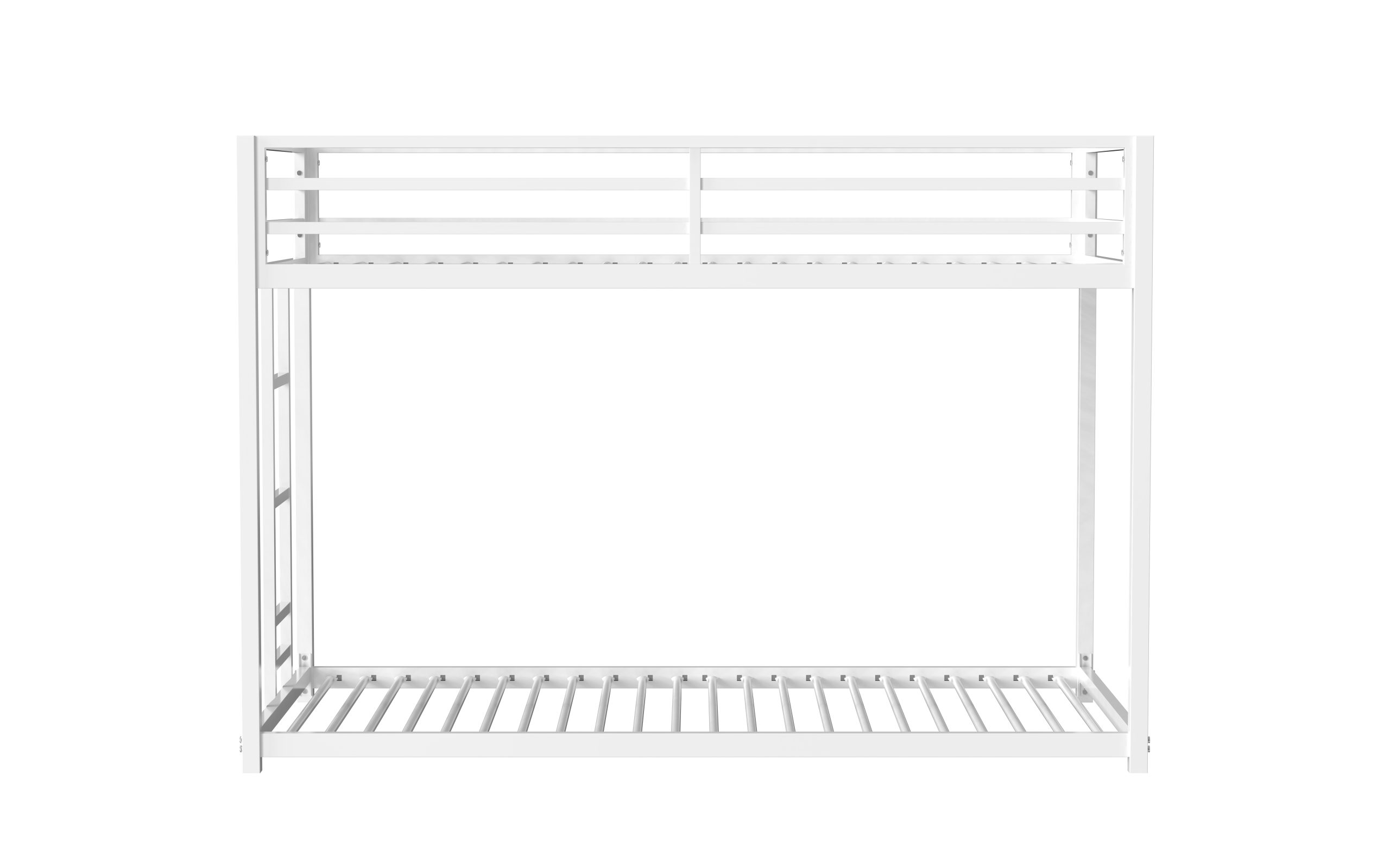 White Twin Over Twin Bunk Bed For Kids And Adult