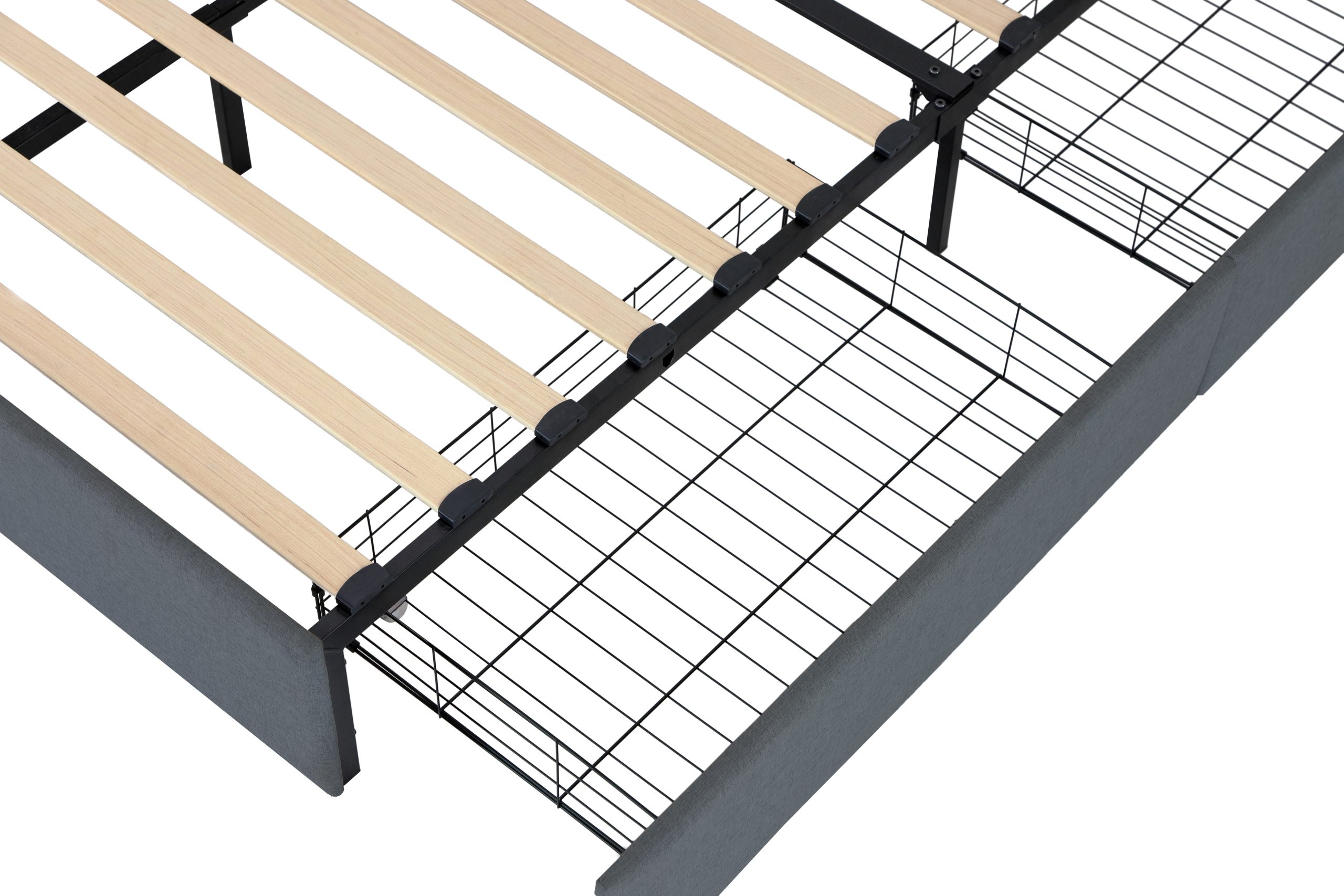 Queen Bed Frame with USB Charging Station & LED Lights