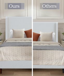 Harper Tall Headboard Upholstered Bed, King