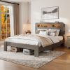 Queen Size Bed Frame with Large Under Bed Storage
