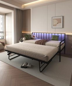 Twin Daybed with RGB LED Lights & Charging Station