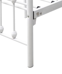 Victorian Style Metal Platform Bed Frame, Queen Size