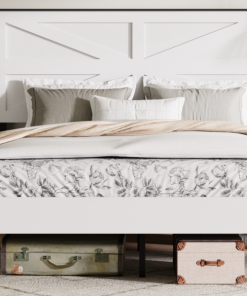 Wood Platform Bed Frame with Headboard, KIng