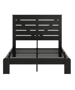 Full Wood Platform Bed Frame with Headboard