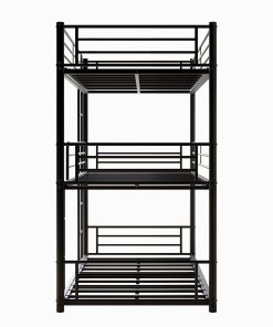 Twin Over Twin Over Twin Metal Bunk Bed Platform Frame