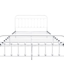 Victorian Style Metal Platform Bed Frame, Queen Size