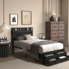 Twin Size Bed Frames with Storage Drawers