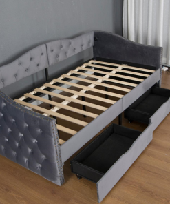 Twin Upholstered Daybed With Storage Drawers