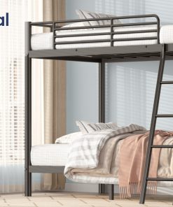 Metal Twin Over Twin Size Bunk Bed