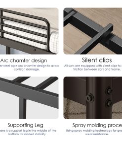 Metal Twin Over Twin Size Bunk Bed