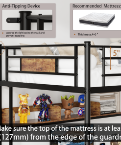 Twin Size Loft Bed With L-shaped Desk, Charging Station