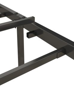 Full Size Bed Frame with Charging Station, Upholstered Headboard