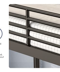 Metal Twin Over Twin Size Bunk Bed