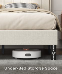 Upholstered Full Size Platform Bed Frame