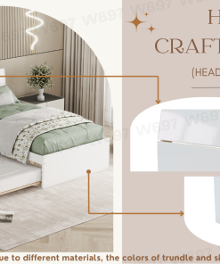 Modern Twin Bed Frame With Twin Trundle