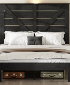 Full Wood Platform Bed Frame with Headboard