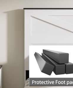 Wood Platform Bed Frame with Headboard, KIng