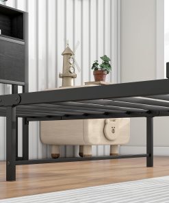 Twin Size Bed Frame With Storage Headboard