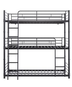 Twin Over Twin Over Twin Heavy Duty Metal Bunk Bed