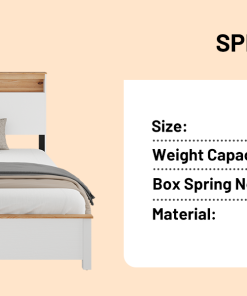 King Bedstead With Charging Station All Wood Bed Frame