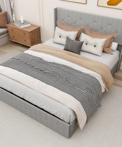 Full Size Bed Frame with Gas Lift