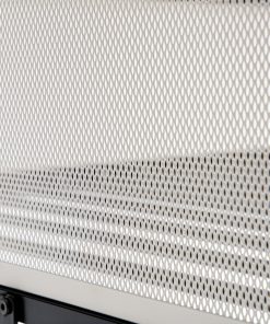 Metal Twin Over Full Bunk Bed with White Mesh Guard Rail