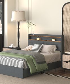 Full Bed Frame With 4 Storage Drawers