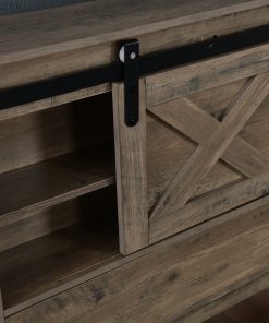 King Size Farmhouse Bed With LED Lights And Charging Station