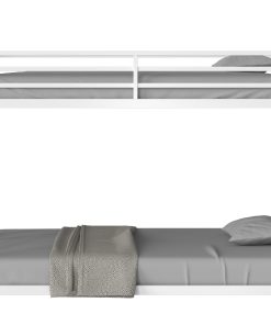 White Twin Over Full Bunk Bed For Kids And Adult